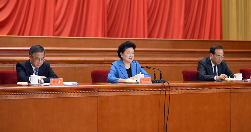 5月31日,全国科技创新大会、两院院士大会第三次全体会议在北京人民大会堂举行。中共中央政治局委员、国务院副总理刘延东出席并讲话。新华社记者 张铎 摄